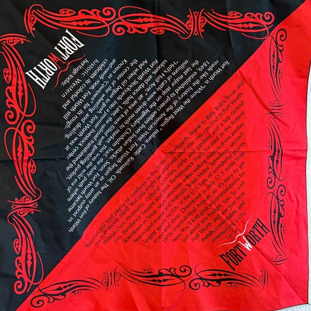 🆕 Luxurious Western Heritage Bandana – Fort Worth Collector’s Edition